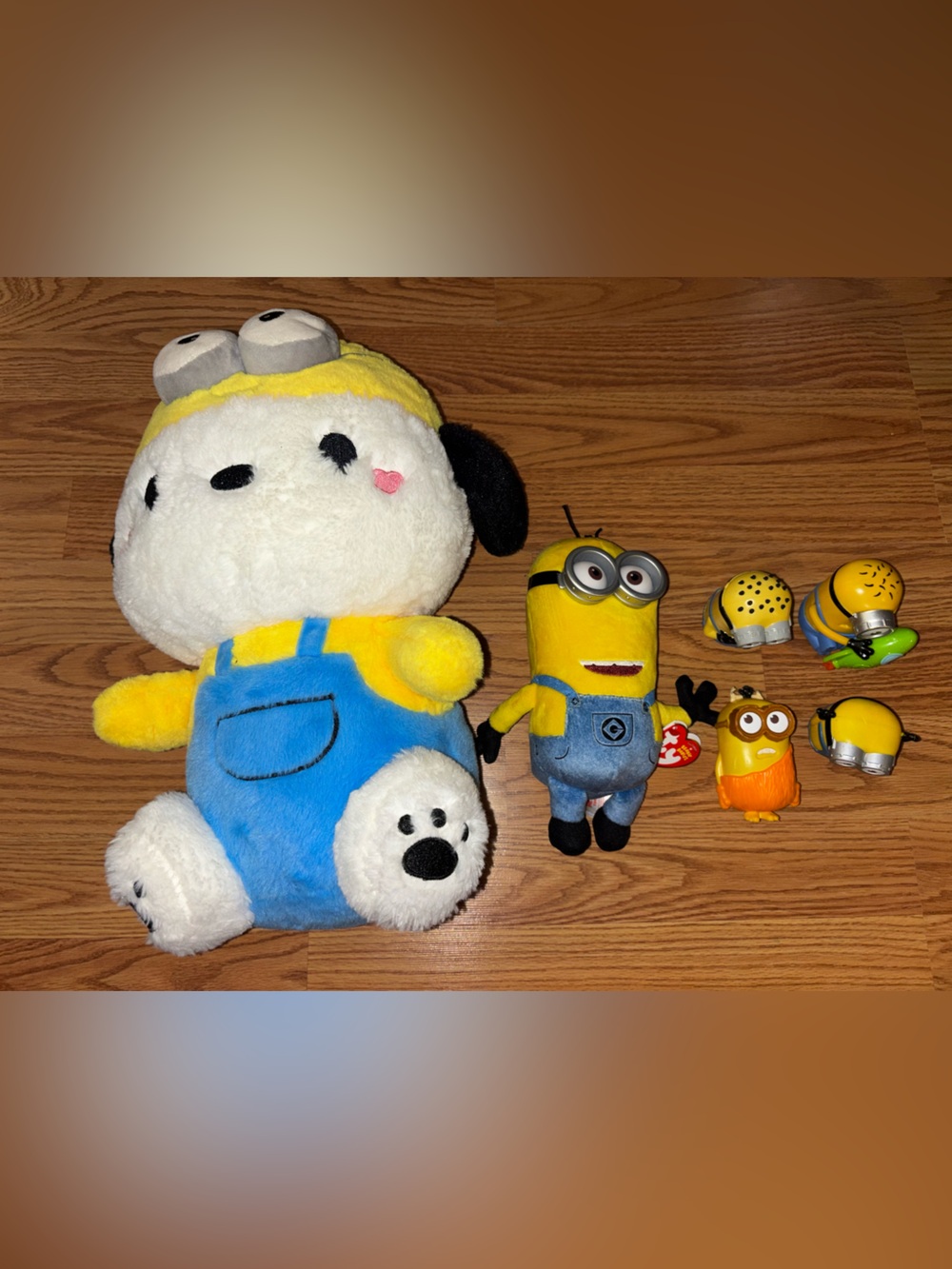 Minions-Themed Yellow & Blue Plush Bear and Minion Toy Set